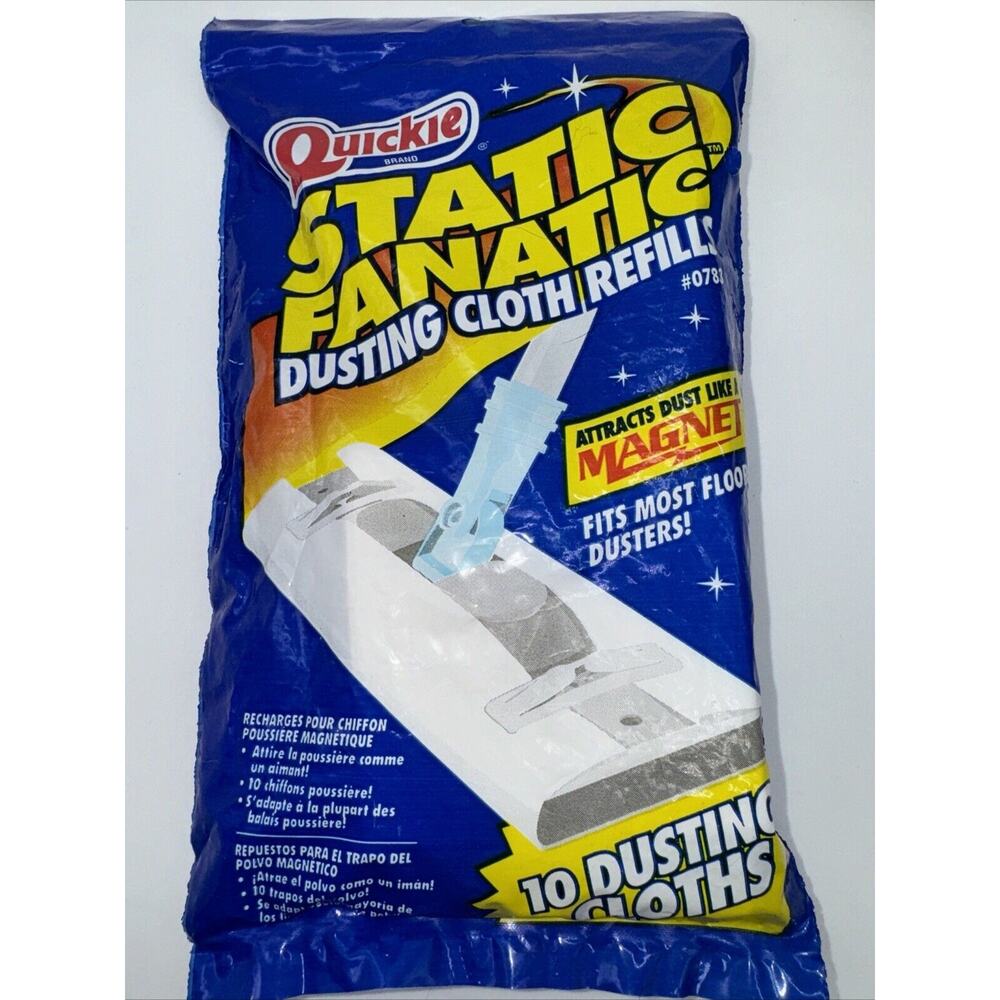 Quickie Static Fanatic Dusting Cloth Refills‎ (10 ct), x2 New. #0783 FITS MOST